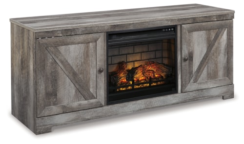 63" TV Stand With Electric Fireplace