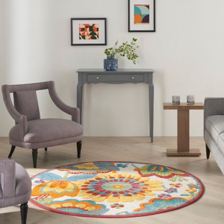 5&apos;3&quot; Round  Rug