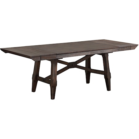 Trestle Table with 2 12" Leaves
