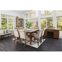9-Piece Counter Height Dining Table Set