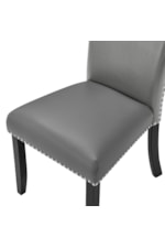 New Classic Lyra Contemporary Upholstered Dining Chair With Nailhead Trim