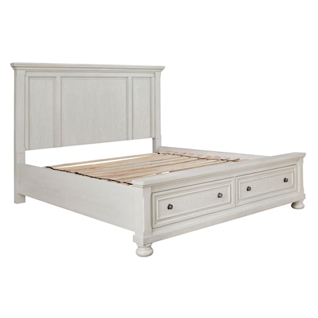 King Panel Bed with Storage