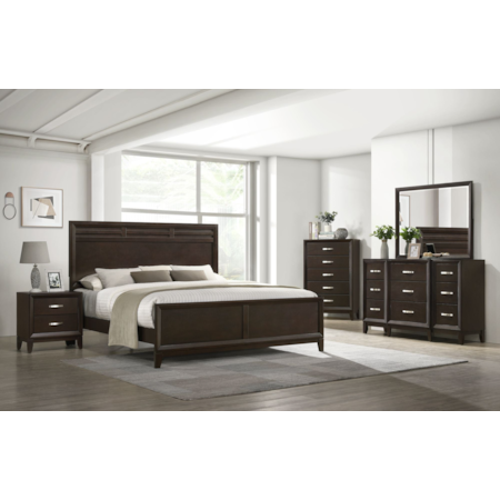 BELMONT MERLOT 4 PIECE KING | BEDROOM SET*