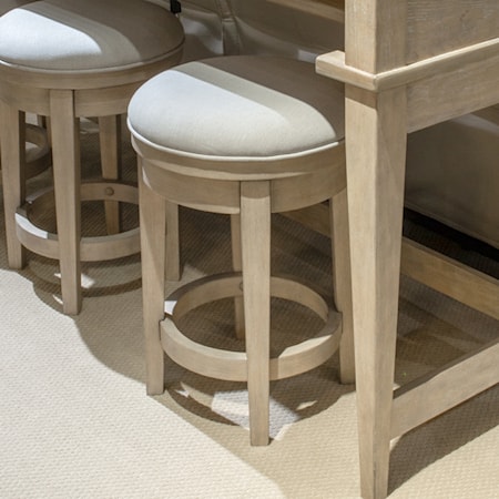 Upholstered Swivel Console Stool