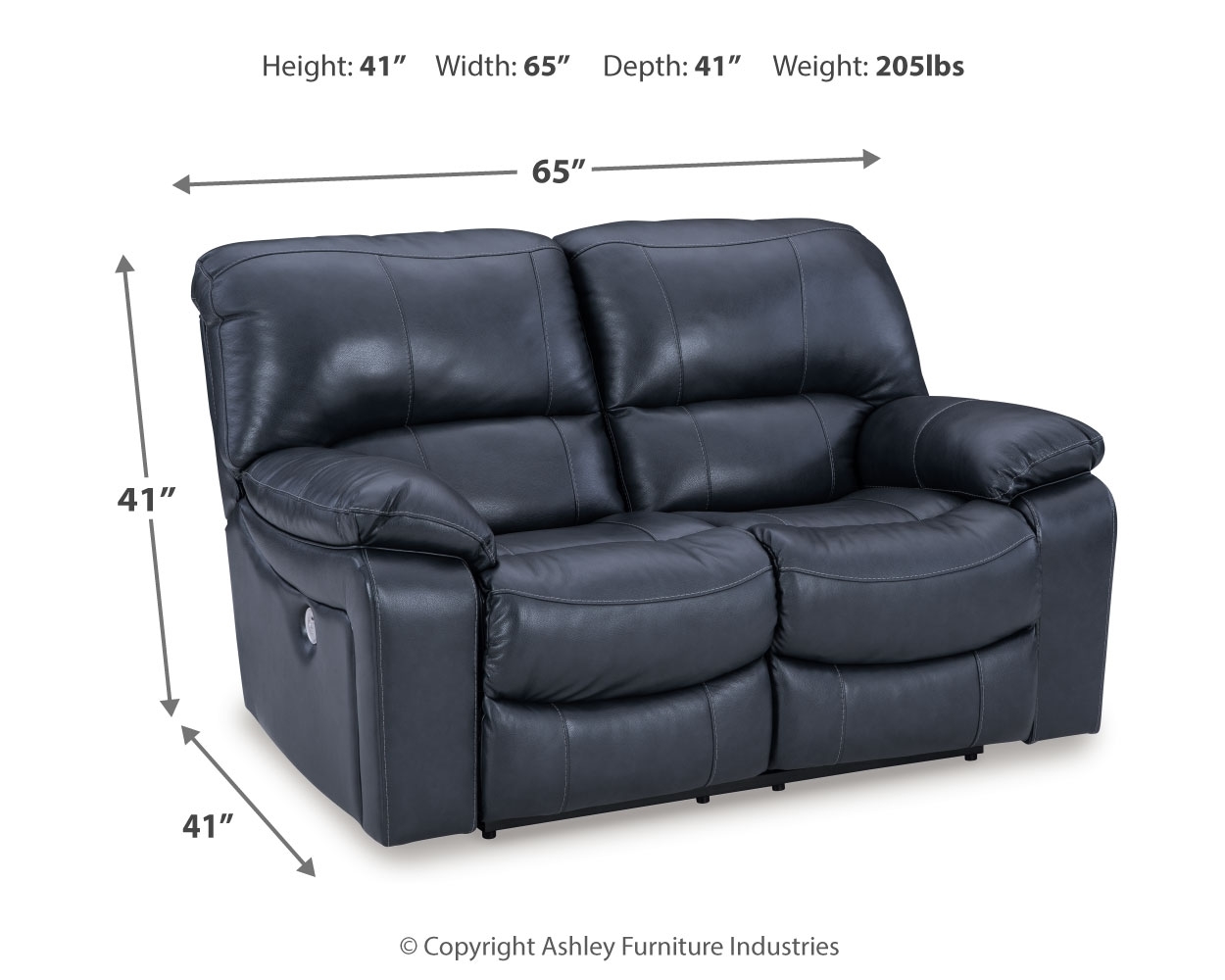 Signature Design by Ashley Leesworth Reclining Power Loveseat