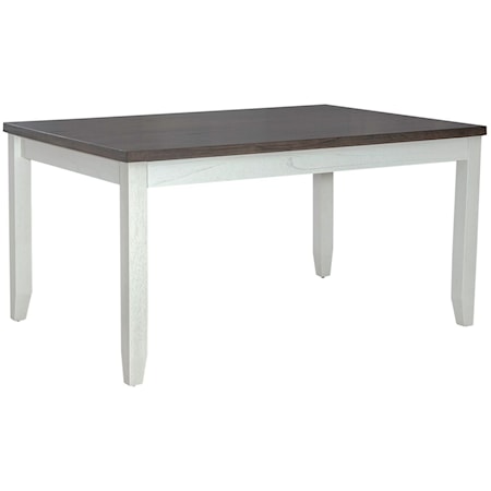 Farmhouse Rectangular Dining Table with Hidden Drawers