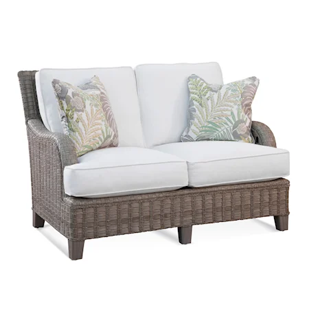 Tropical Outdoor Loveseat with Removeable Cushions