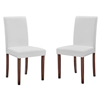 Faux Leather Dining Side Chair Set of 2