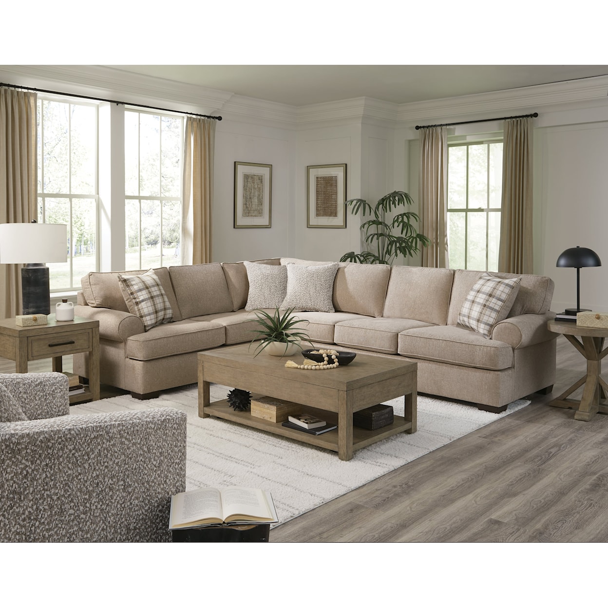 Behold Home BH2300 Becker 2-Piece Sectional Sofa