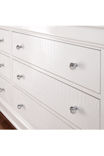 Global Furniture Pompei Glam 6-Drawer Dresser with Crocodile Embossing