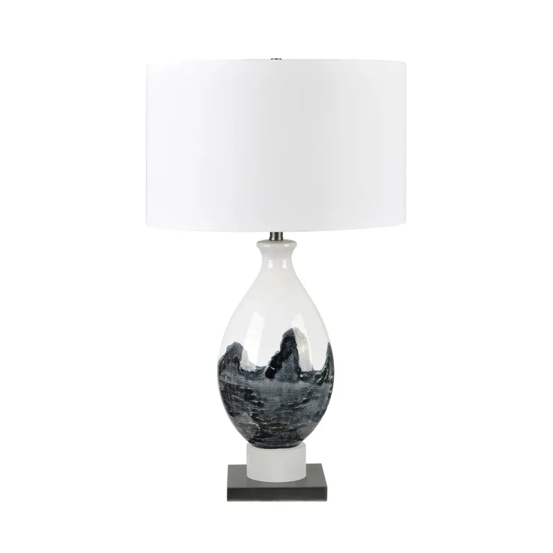 28.25"H Two-Tone Ceramic Table Lamp