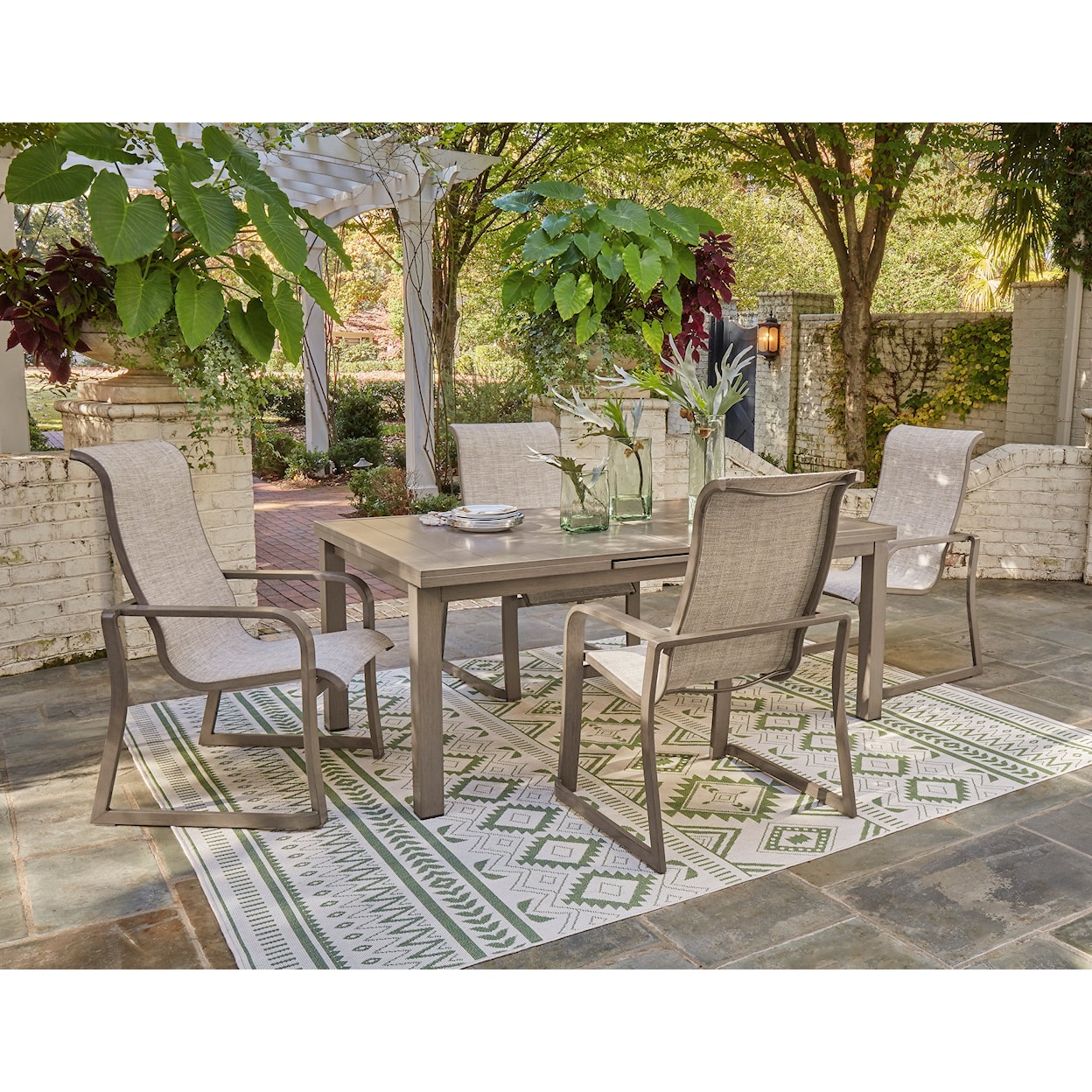 Signature Design by Ashley Beach Front 5-Piece Outdoor Dining Set