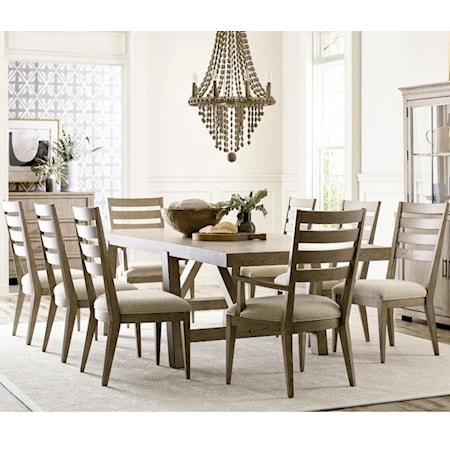 8-Piece Table, Server and Chair Set