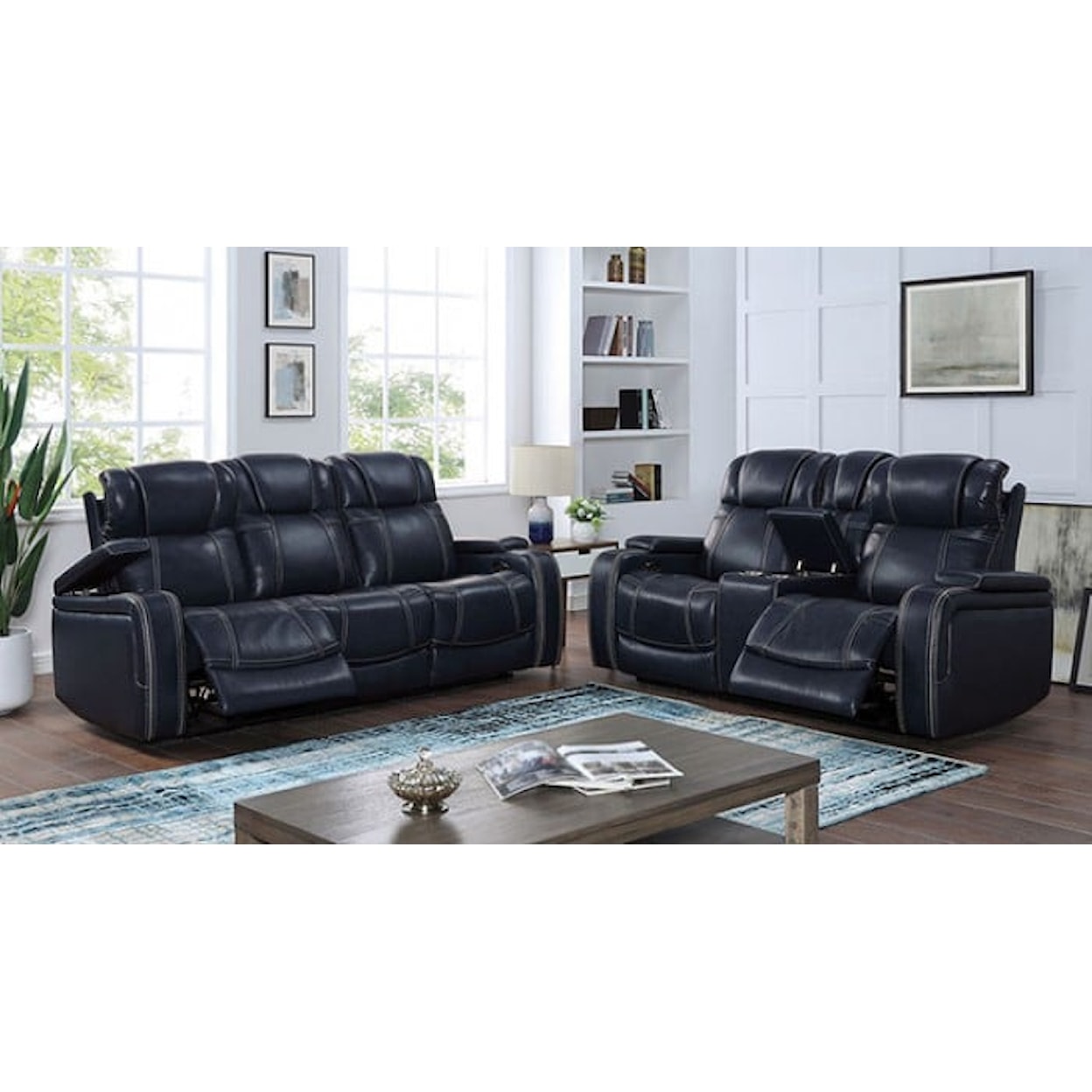 Furniture of America ZEPHYR Power Reclining Sofa and Loveseat