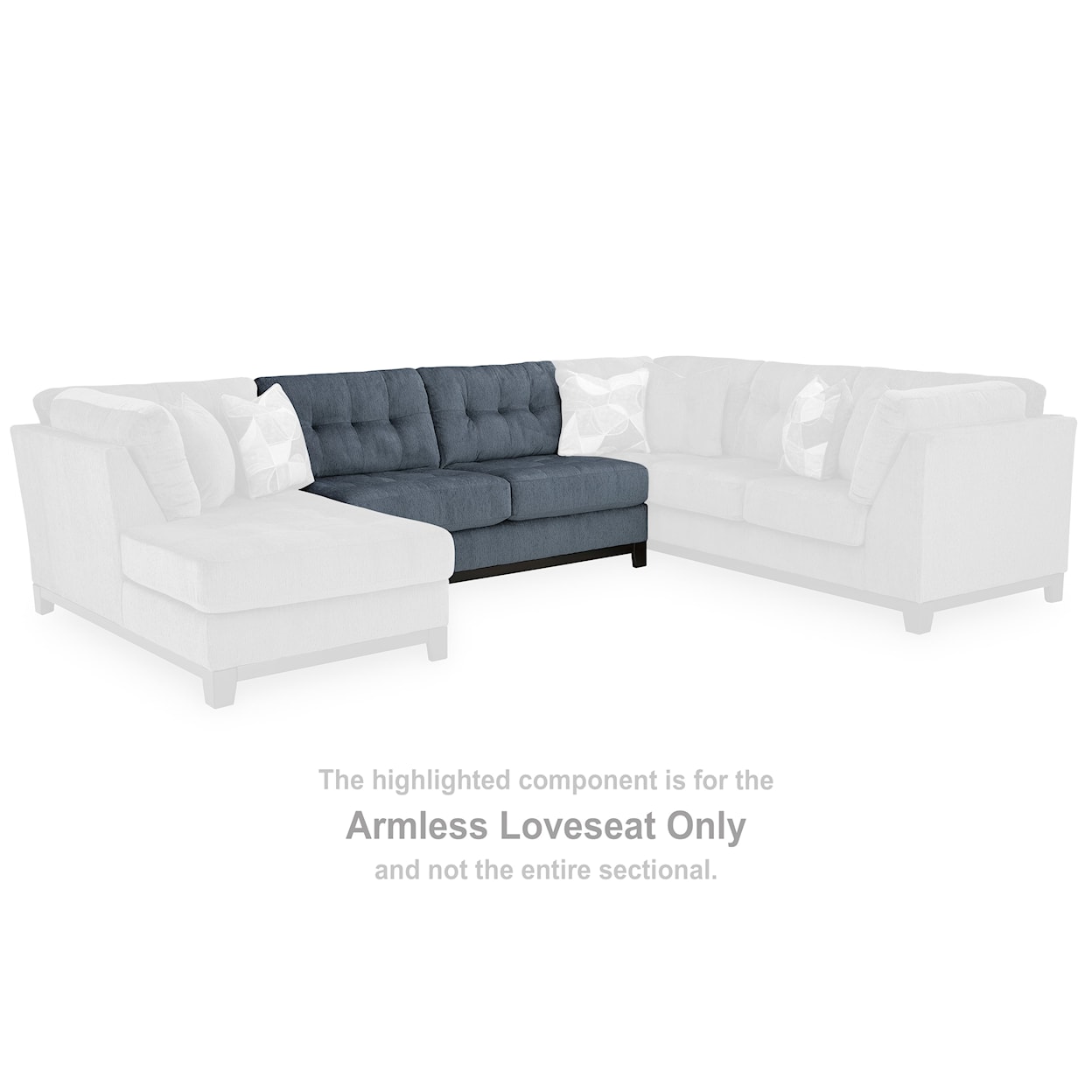 Ashley Furniture Benchcraft Maxon Place Armless Loveseat