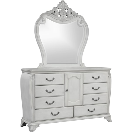 8-Drawer Dresser with Mirror