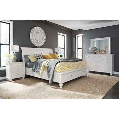 Queen Storage Sleigh Bed