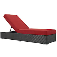 Outdoor Patio Sunbrella® Chaise Lounge - Red