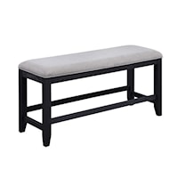 Yves Contemporary Upholstered Counter Bench