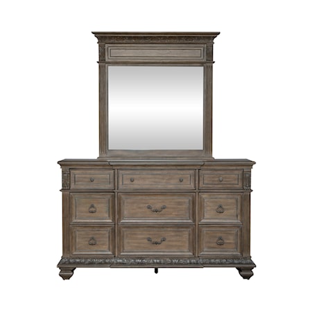 9-Drawer Dresser and Mirror Set