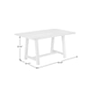 Accentrics Home Accents Stretcher Base Dining Table