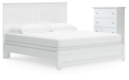 King Panel Bed And Chest