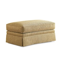Traditional Rectangular Ottoman with Rollers