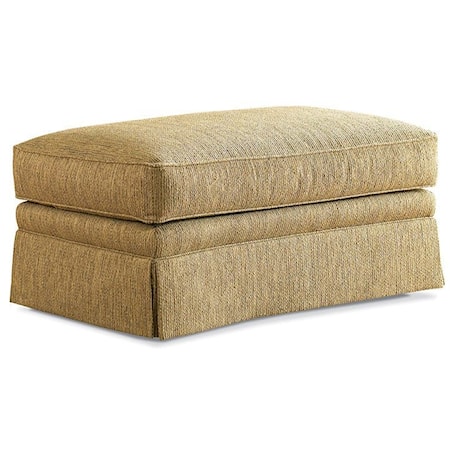 Traditional Rectangular Ottoman with Rollers