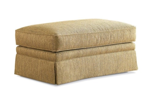 Traditional Rectangular Ottoman with Rollers