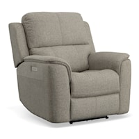 Casual Power Recliner with Power Headrest and Power Lumbar Support