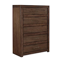 Contemporary 5-Drawer Chest with Felt-Lined Drawer