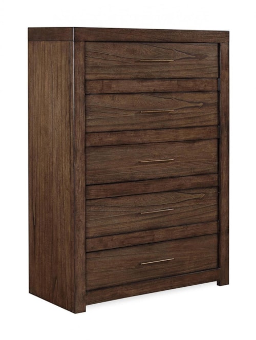 Contemporary 5-Drawer Chest with Felt-Lined Drawer