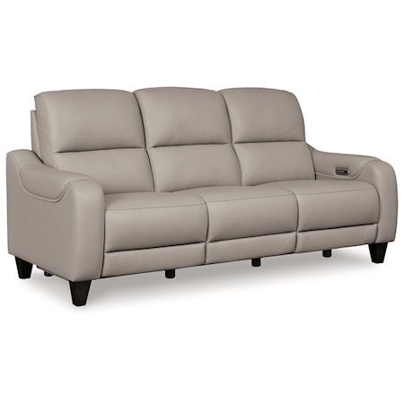 Pwr Rec Sofa With Adj Headrest