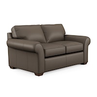 Contemporary Loveseat with Rolled Arms