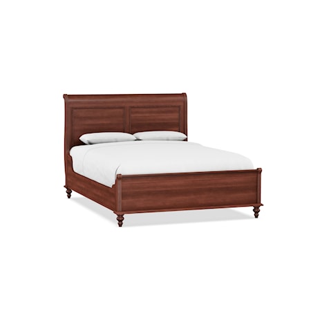 Queen Sleigh Bed with Low Footboard