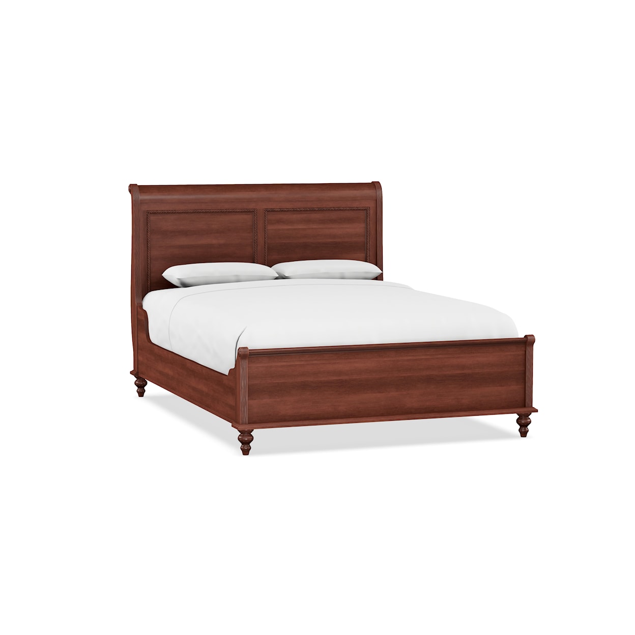 Durham Savile Row Queen Sleigh Bed with Low Footboard