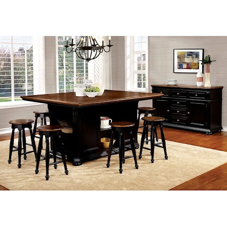 9 Piece Counter Height Dining Set