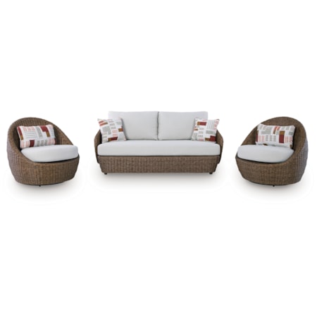 Love/Swivel Chairs Set (Set Of 3)