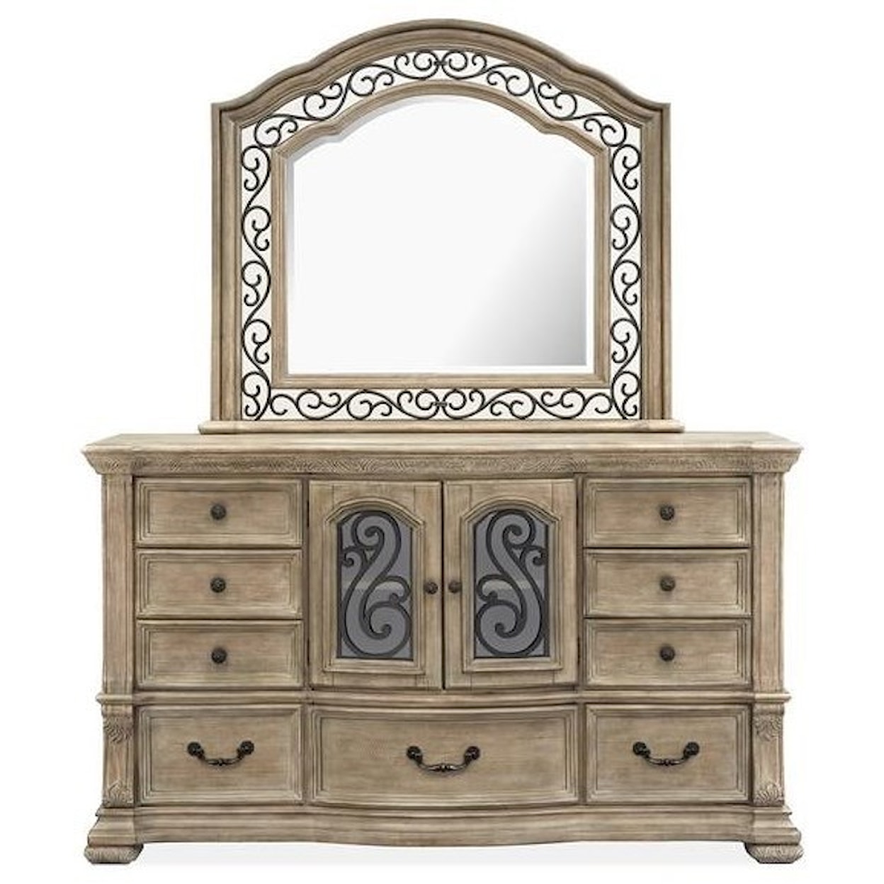 Magnussen Home Marisol Bedroom Dresser and Mirror Set