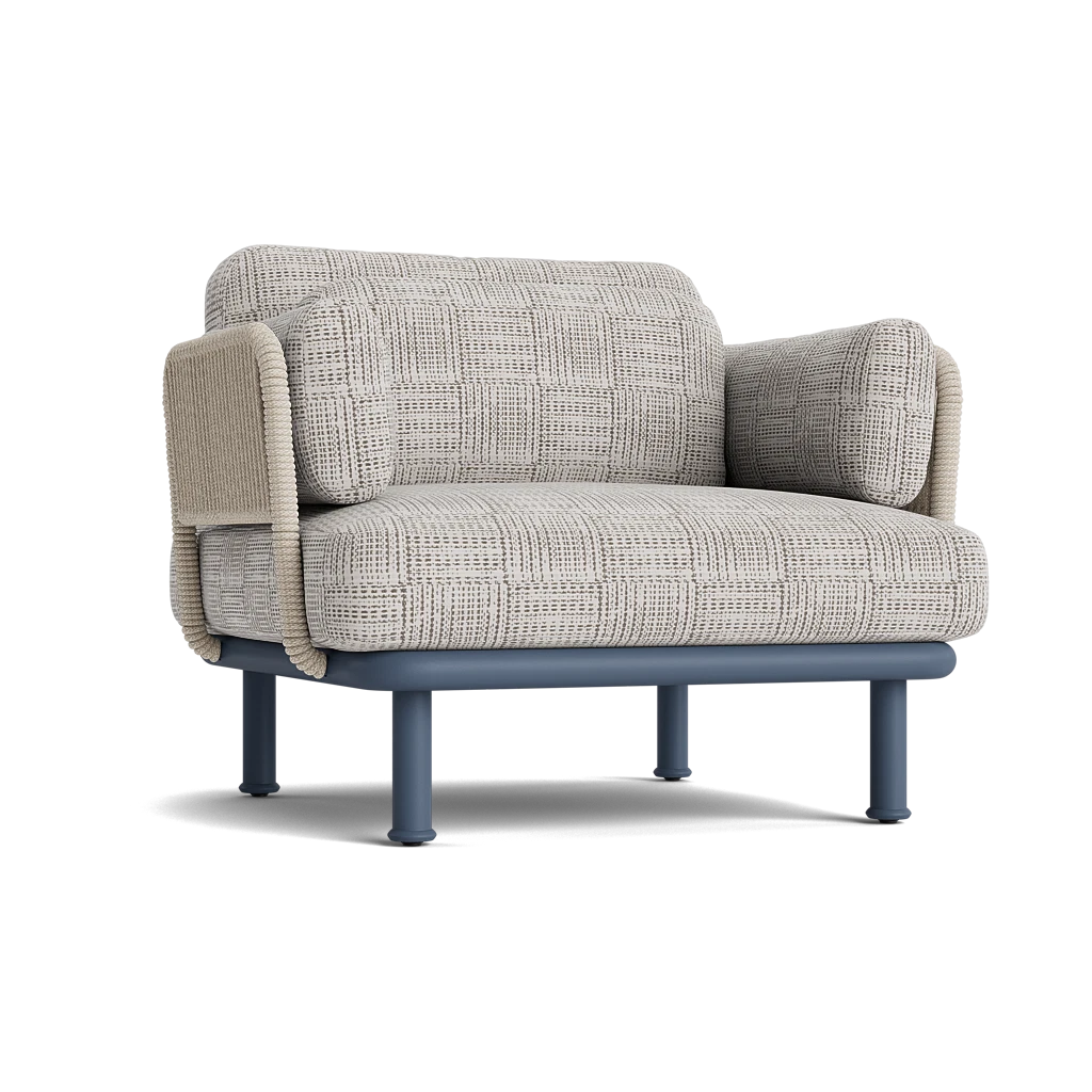 Brown Jordan Trentino 3-pc. Conversation Set w/Rope Accent