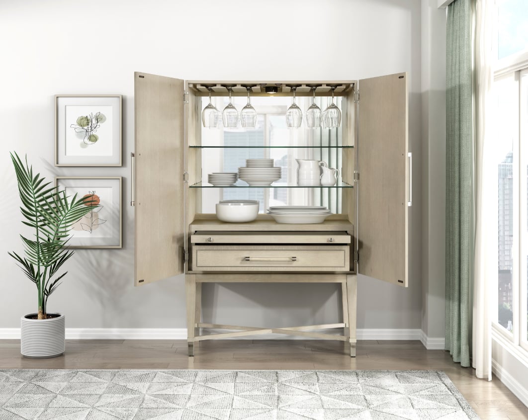 Homelegance Genoa 2-Door Bar Cabinet