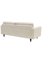 Modway Empress Empress Contemporary Bonded Leather Tufted Loveseat - White