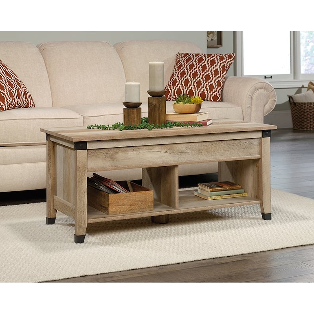 Sauder Carson Forge Lift-Top Coffee Table