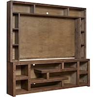 Contemporary 97" Console and Hutch with Wire Management