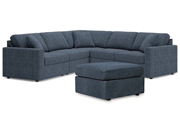 5-Piece Sectional And Ottoman