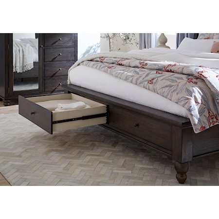 King Storage Panel Bed