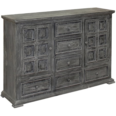 6-Drawer Bedroom Dresser with 2 Doors