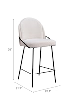 Zuo Jambi Collection Contemporary Counter Stool