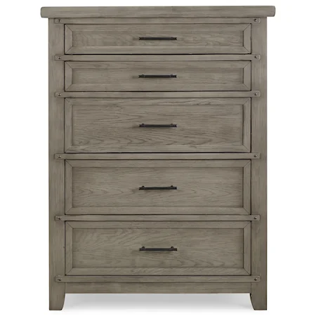 Transitional Lift Top Chest with Felt Lined Drawer