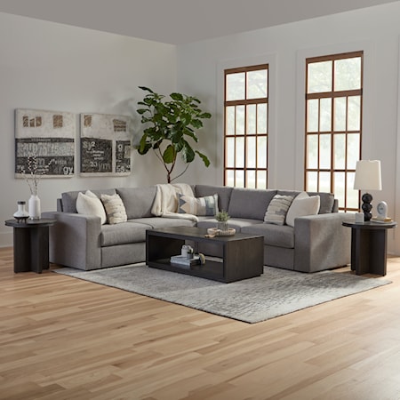 Wide-Arm 5-Seat Sectional Sofa